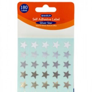 Marlin Self Adhesive Labels 180 Silver stars