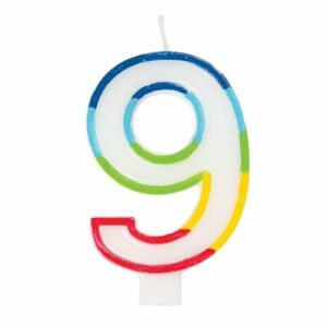 Casey 7cm Multicolor Numerical Birthday Candle Nr.9 - Image 1