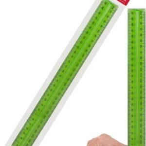 Marlin 30cm Fingergrip Clear Green Ruler