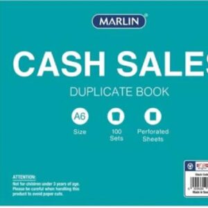 Marlin A6 Duplicate Cash Sale Book
