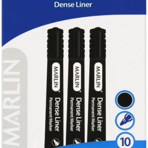 Marlin Dense Permanent Markers 10&apos;s Black