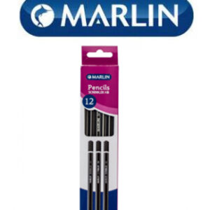 Marlin Scribblers HB end dipped pencil Blue and Silver