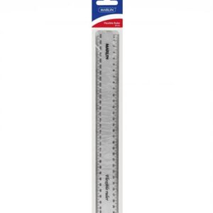 Marlin Flexible 30cm Ruler Clear-