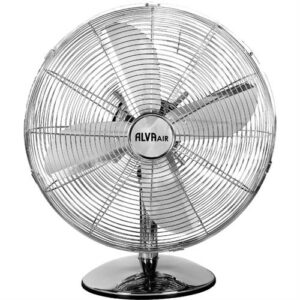Alva Air 30cm Chrome Metal Desktop Fan - Image 1