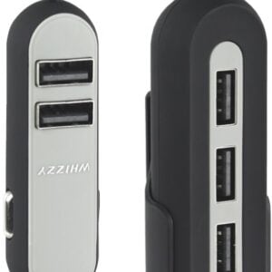 Whizzy Black 5 Port USB Family Car Charger - Image 1