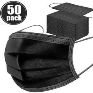 Casey 3 Ply Disposable Face Mask with Earloop 50 Per Pack - black - Image 1