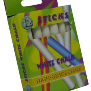 Brainware Kids White Chalk Pack Of 12 Non