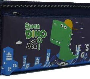 Brainware Fabric 2 Pocket 20cm Pencil Bag With Combination