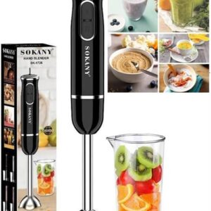 Sokany Stick 300w Blender with Jug Black Retail Box 1 year