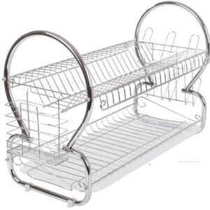 Casey 2 Layer 40cm Stainless Steel Medium Dish Rack - Image 1