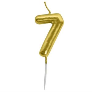 Casey 10cm Gold Numerical Birthday Candle Nr.7 Retail