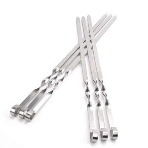 Casey 6 Piece Stainless Steel 45cm Length BBQ Kebab Skewers - Image 1