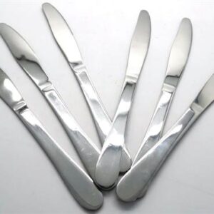 Casey Catering 6 Piece Stainless Steel Dinner Knives Set Plain - Image 1