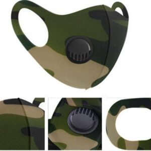 Casey Reusable 3D Structured Unisex Dual Layer Face Masks - Green, Black, and Beige - Image 1