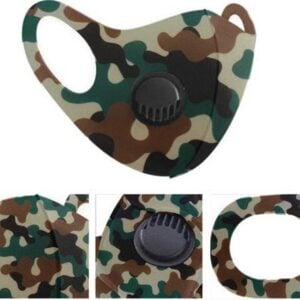 Casey Reusable 3D Structured Unisex Dual Layer Face Masks - Green, Black, and Brown - Image 1