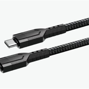 Ezra TypeC to TypeC Pd60w 1meter Fast Charge Black Braided - Image 1