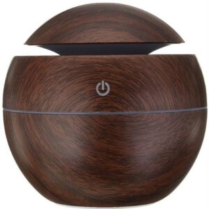 Casey Ultrasonic Aroma Mini Portable Humidifier Dark Wood - Image 1