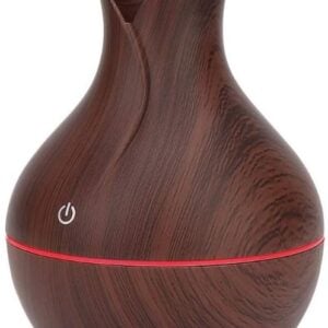 Casey Ultrasonic Aroma Portable Humidifier Dark Hollow Wood - Image 1