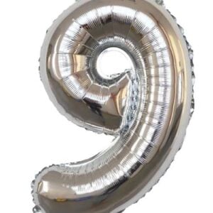 Casey 102cm Silver Balloon Number 9 - Image 1