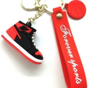 Casey High Top Mini Sneaker Design 3D KeyChain Red And - Image 1
