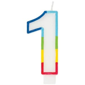 Casey 7cm Multicolor Numerical Birthday Candle Nr.1 Retail