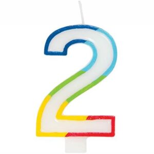 Casey 7cm Multicolor Numerical Birthday Candle Nr.2 Retail