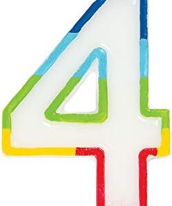 Casey 7cm Multicolor Numerical Birthday Candle Nr.4 Retail