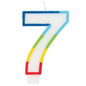 Casey 7cm Multicolor Numerical Birthday Candle Nr.7 - Image 1