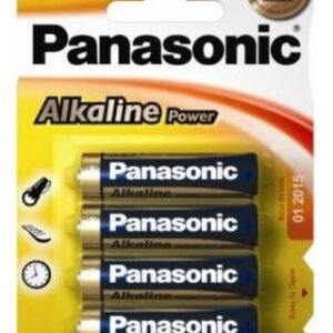 Panasonic Alkaline Power AA Batteries 4 Pack