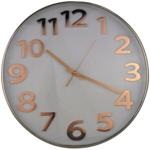 Casey Wall Clock Rose Gold outer rim with White details