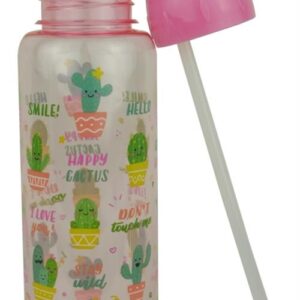 Casey FlipTop 1 Litre Plastic Water Bottle Pink - Image 1