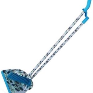 Totally Long Broom and Stand Up Dustpan Set White