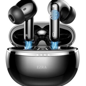 Ezra In Ear Bluetooth V5.3 Black Earbuds with