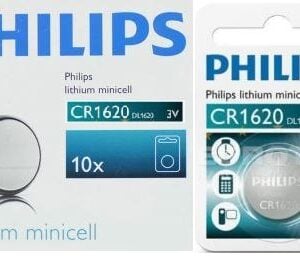 Philips Minicells Battery CR1620 Lithium Sold as Box of 10 - Image 1