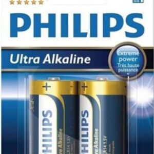 Philips Ultra Alkaline Battery LR14E2B 2 x Type C - Image 1