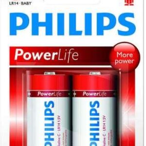 Philips PowerLife Battery LR14P2B C Alkaline - Image 1