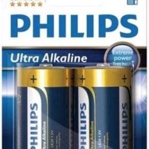 Philips Ultra Alkaline Battery LR20E2B 2 x Type D - Image 1