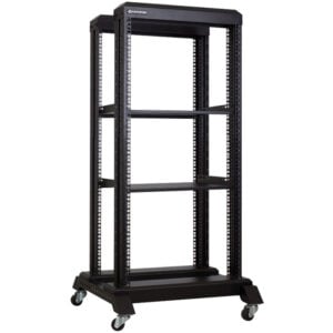Linkbasic 22U 600 Deep Open Rack & 2 Shelves - Image 1