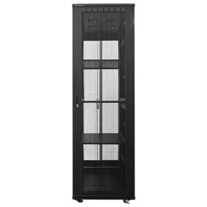 Linkbasic 42U 1M Deep Cabinet 4 Fans 3 Shelves & Perforated Steel Doors - Image 1