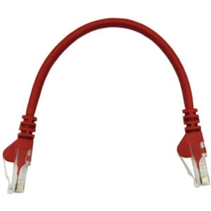 Linkbasic 22cm UTP Cat5e Flylead Red - Image 1