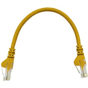 Linkbasic 22cm UTP Cat5e Flylead Yellow - Image 1