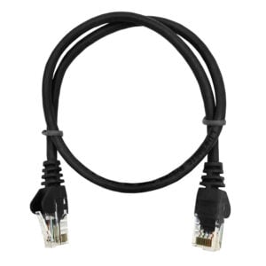 Linkbasic 50cm UTP Cat5e Flylead Black - Image 1