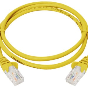 Linkbasic 1 Metre UTP Cat5e Flylead Yellow - Image 1