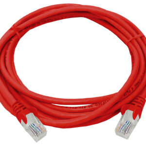 Linkbasic 3 Metre UTP Cat5e Flylead Red - Image 1