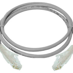 Linkbasic 1 Metre UTP Cat6a Flylead Grey - Image 1