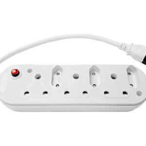 Multi Plug 3x16A 3x5A 0.5m IEC Cord White - Image 1