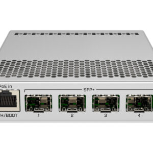 MikroTik Cloud Router Switch 4 Port SFP+ with PoE Input - Image 1