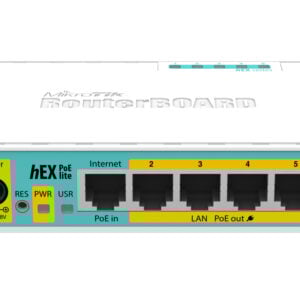 MikroTik hEX PoE Lite 5 Port Ethernet 4 PoE Router - Image 1