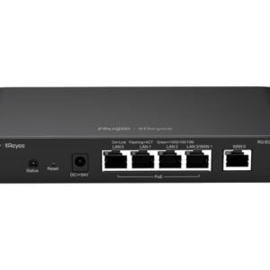 Reyee 5 Port Gigabit 2 WAN 4 PoE 54W 100 User Cloud Router - Image 1