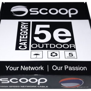 Scoop 100m Box Cat5e Outdoor FTP CCA Cable - Image 1